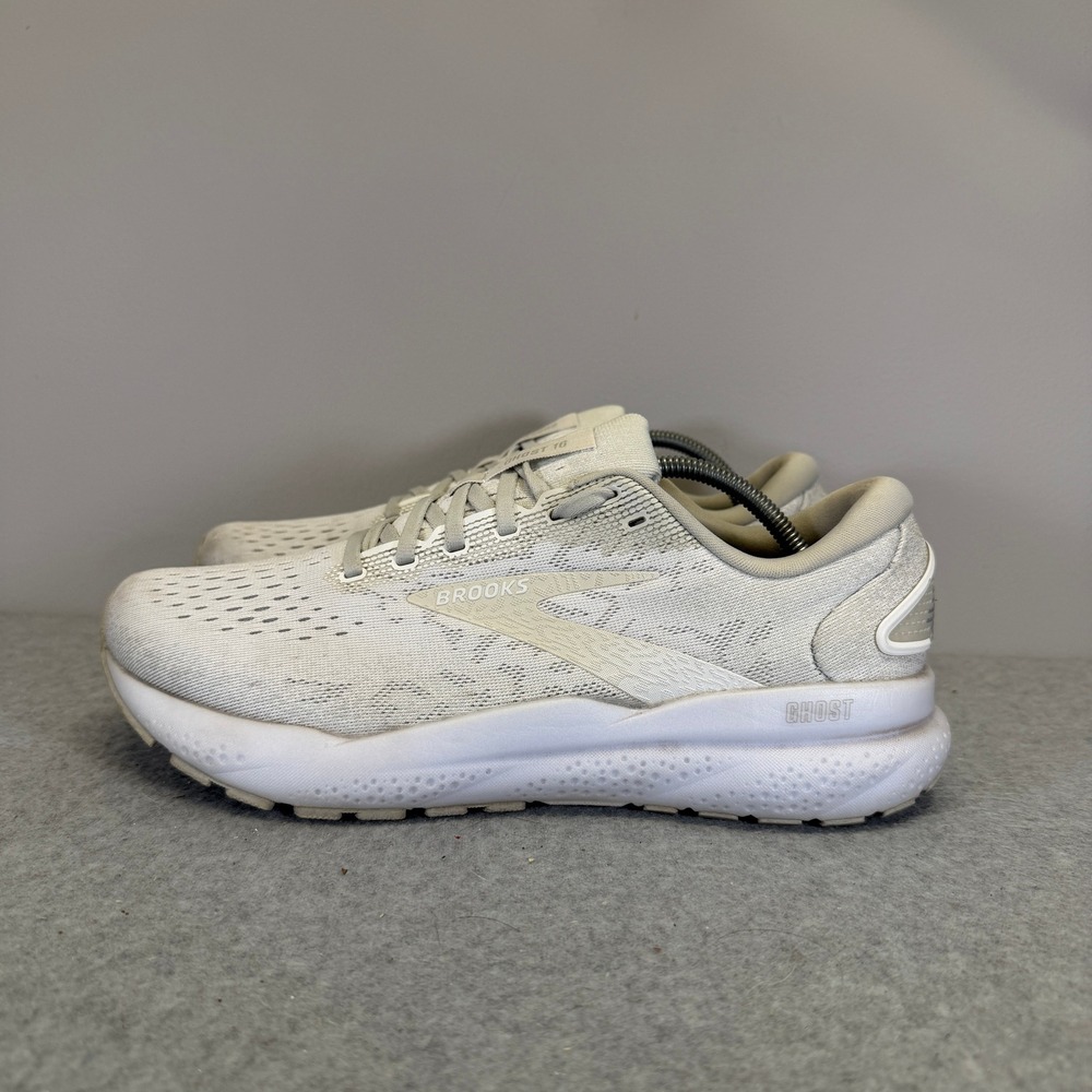 Brooks Ghost 16 Womens Shoes Size 9.5 White Athletic Running Sneaker 1204071B151